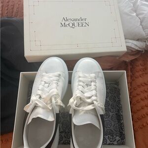 Alexander McQueen White and Gray Sneakers